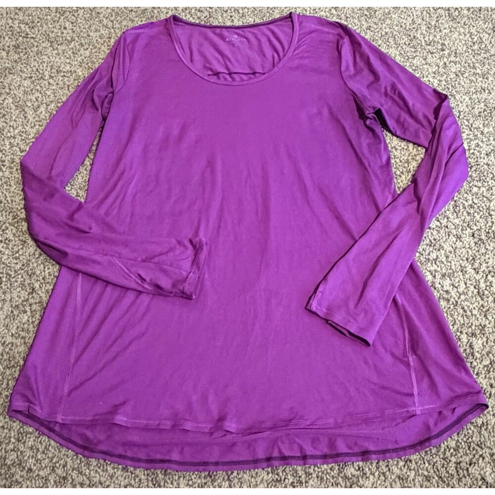 Women's Athleta Magenta Pink Athletic Long Sleeve Shirt, Large